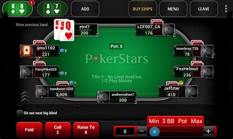 A Pokerstars Mobile Por Blackberry