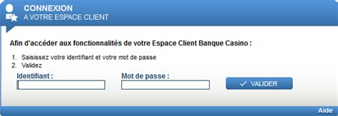 Banque Casino Fr Espace Cliente Accueil