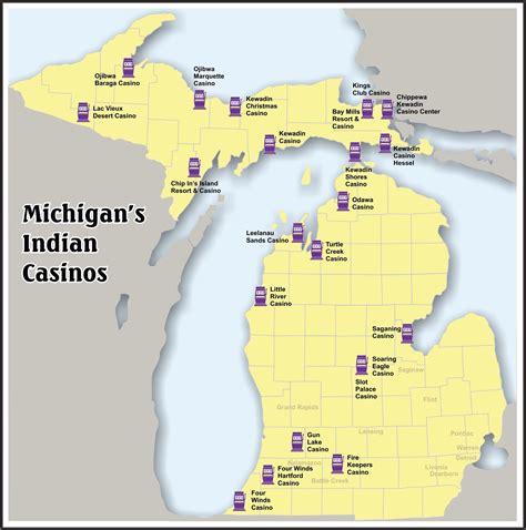 Casinos Em Michigan Mapa