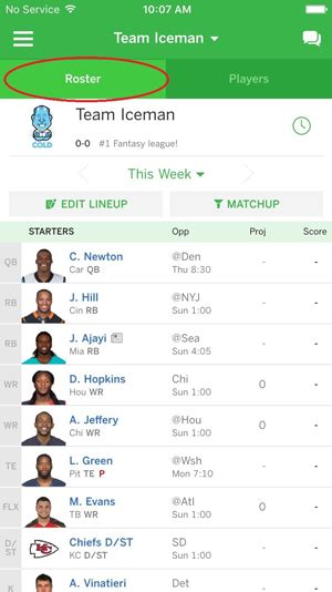 Espn Fantasy Football Roster Slots