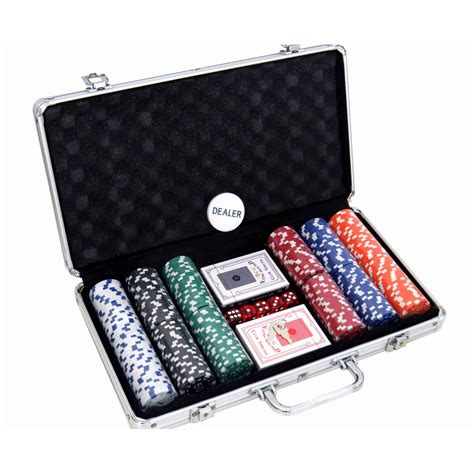 Maleta De Poker 300 Fichas Luxo Brilhantes Numeradas
