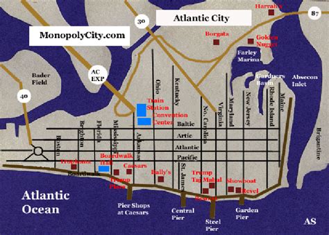Os Cassinos Em Atlantic City Nj Mapa