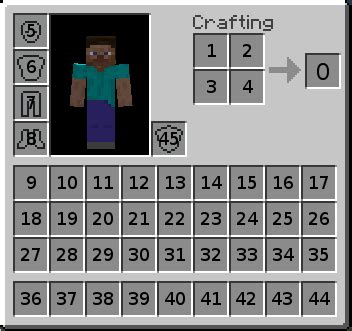 Unico Slot De Inventario De Minecraft